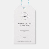 Aangepaste zakelijke Logo Prijsgrootte Social Medi Cadeaulabel (Voorkant)