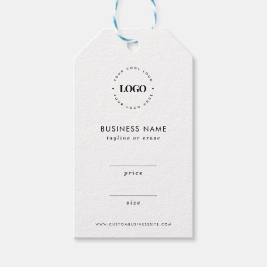 Aangepaste zakelijke Logo Prijsgrootte Social Medi Cadeaulabel (Voorkant)