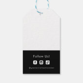 Aangepaste zakelijke Logo Prijsgrootte Social Medi Cadeaulabel (Achterkant)