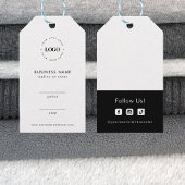 Aangepaste zakelijke Logo Prijsgrootte Social Medi Cadeaulabel