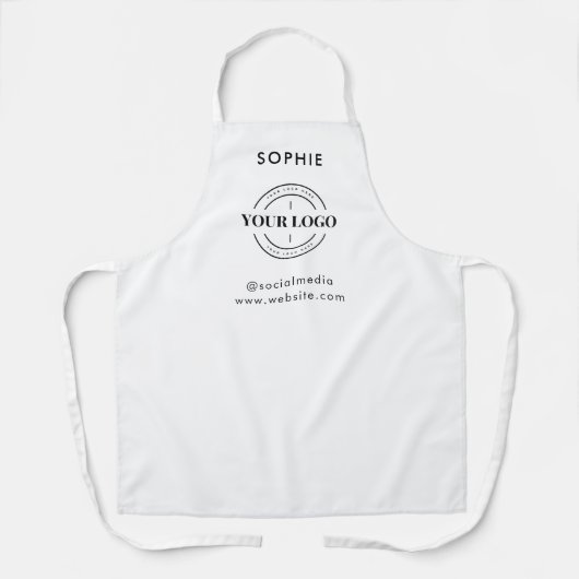 Aangepaste zakelijke Logo - Professional - wit Schort (Voorkant)