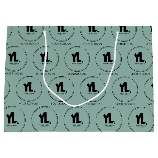 Aangepaste zakelijke logo professioneel groot cadeauzakje (Voorkant)