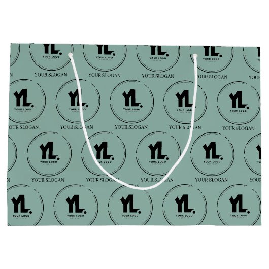 Aangepaste zakelijke logo professioneel groot cadeauzakje (Achterkant)