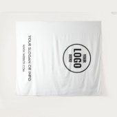 Aangepaste zakelijke Logo | Professioneel Wit Wandkleed (Voorkant (horizontaal))