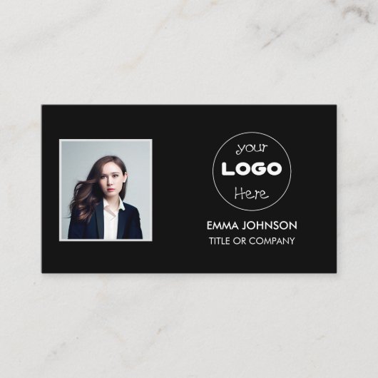 Aangepaste zakelijke Logo | Professionele foto Visitekaartje (Voorkant)