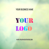 Aangepaste zakelijke Logo - Promotie venster Cling Raamsticker (Vel 3)