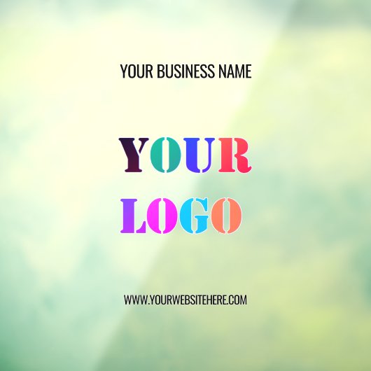 Aangepaste zakelijke Logo - Promotie venster Cling Raamsticker (Vel 3)