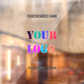 Aangepaste zakelijke Logo - Promotie venster Cling Raamsticker (Vel 2)