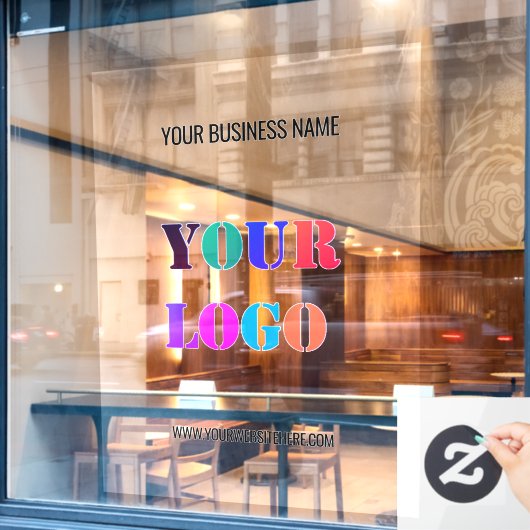Aangepaste zakelijke Logo - Promotie venster Cling Raamsticker (Cafe Raam)