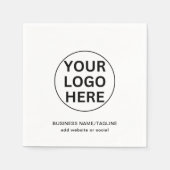Aangepaste Zakelijke Logo Promotie Zwart-wit Servet (Voorkant)