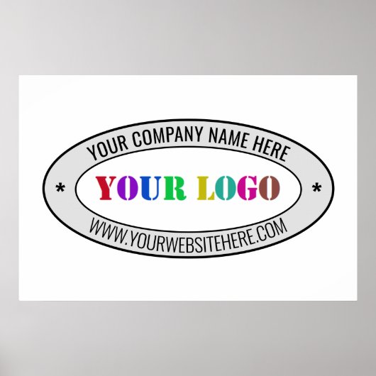 Aangepaste Zakelijke Logo Promotieposter Sjabloon Poster (Voorkant)