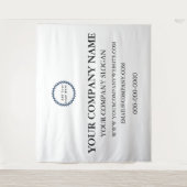 Aangepaste zakelijke Logo promotietafel Wandkleed (Voorkant)