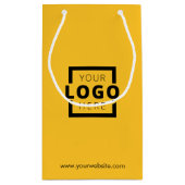 Aangepaste Zakelijke Logo Promotionele Gele Boodsc Klein Cadeauzakje (Achterkant)