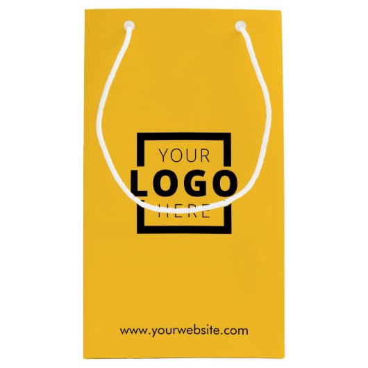 Aangepaste Zakelijke Logo Promotionele Gele Boodsc Klein Cadeauzakje (Achterkant)