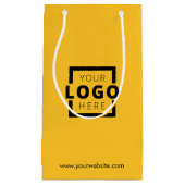 Aangepaste Zakelijke Logo Promotionele Gele Boodsc Klein Cadeauzakje (Voorkant)