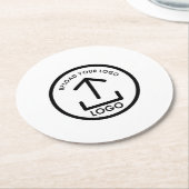 Aangepaste Zakelijke Logo Promotionele Professione Ronde Kartonnen Onderzetter (Gebogen)