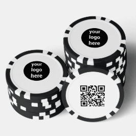 Aangepaste zakelijke logo promotionele QR-code Poker Chips