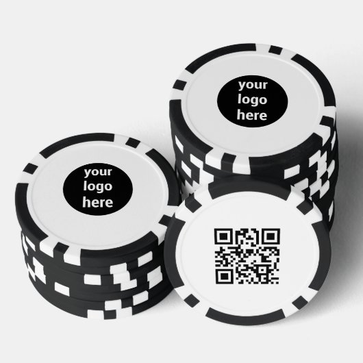 Aangepaste zakelijke logo promotionele QR-code Poker Chips (Opstapeling)