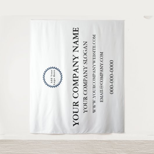 Aangepaste zakelijke logo promotionele wandtapijt wandkleed (Voorkant)