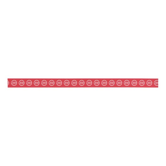 Aangepaste zakelijke Logo ProSupport - Rood Grosgrain Lint (Voorkant)