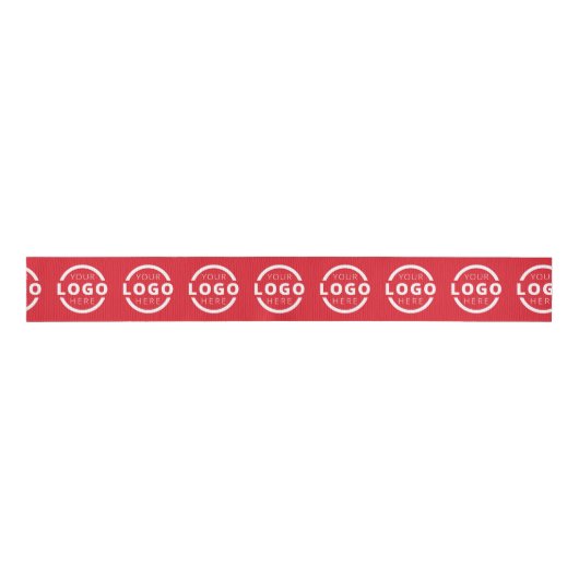 Aangepaste zakelijke Logo ProSupport - Rood Grosgrain Lint (Voorkant)
