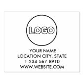Aangepaste zakelijke Logo QR-code & adres Rubberstempel (Afrduk)