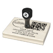 Aangepaste zakelijke Logo QR-code & adres Rubberstempel (Stempel)