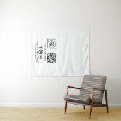 Aangepaste zakelijke logo QR-code branding display Wandkleed (In Situ (horizontaal))