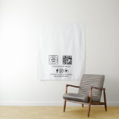 Aangepaste zakelijke logo QR-code branding display Wandkleed (In situ)