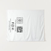 Aangepaste zakelijke logo QR-code branding display Wandkleed (Voorkant (horizontaal))