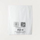 Aangepaste zakelijke logo QR-code branding display Wandkleed (Voorkant)