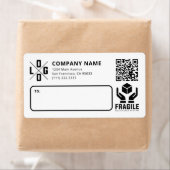 Aangepaste Zakelijke Logo QR-code Breekbaar Waarsc Etiket (Insitu)