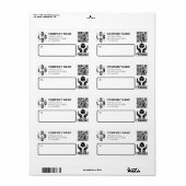 Aangepaste Zakelijke Logo QR-code Breekbaar Waarsc Etiket (Full Sheet)
