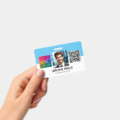 Aangepaste Zakelijke Logo QR Code Employee ID Card Badge (Handheld)