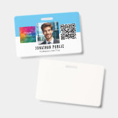 Aangepaste Zakelijke Logo QR Code Employee ID Card Badge (Voor- en achterkant)
