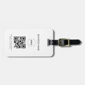 Aangepaste zakelijke Logo QR-code en tekstpromotie Bagagelabel (Voorkant horizontaal)
