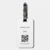 Aangepaste zakelijke Logo QR-code en tekstpromotie Bagagelabel (Achterkant verticaal)