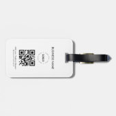 Aangepaste zakelijke Logo QR-code en tekstpromotie Bagagelabel (Achterkant horizontaal)