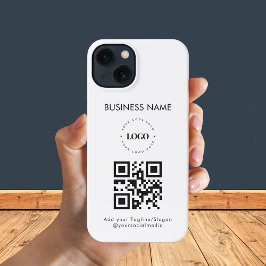 Aangepaste zakelijke Logo QR-code en tekstpromotie iPhone 13 Hoesje
