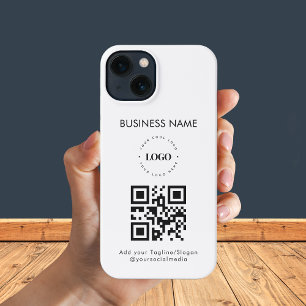 Aangepaste zakelijke Logo QR-code en tekstpromotie iPhone 13 Hoesje