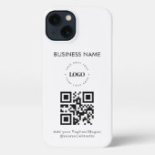 Aangepaste zakelijke Logo QR-code en tekstpromotie iPhone Hoesje (Achterkant)