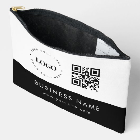 Aangepaste zakelijke Logo QR-code en tekstvak Etui (Open)