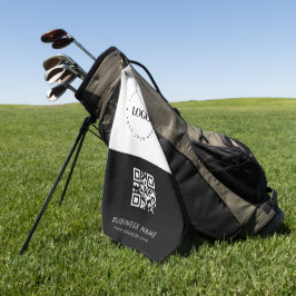 Aangepaste zakelijke Logo QR-code en tekstvak Golfhanddoek