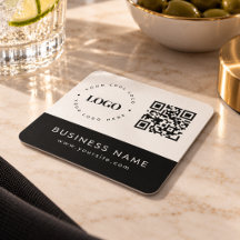 Aangepaste zakelijke Logo QR-code en tekstvak