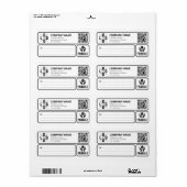 Aangepaste zakelijke logo QR-code Fragile waarschu Etiket (Full Sheet)