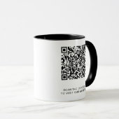 Aangepaste Zakelijke Logo QR Code Gepersonaliseerd Mok (Voorkant rechts)