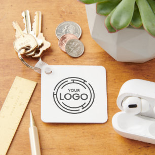 Aangepaste zakelijke Logo QR Code Marketing Sleutelhanger