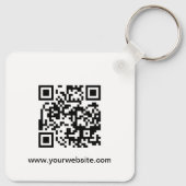 Aangepaste zakelijke Logo QR Code Marketing Sleutelhanger (Achterkant)