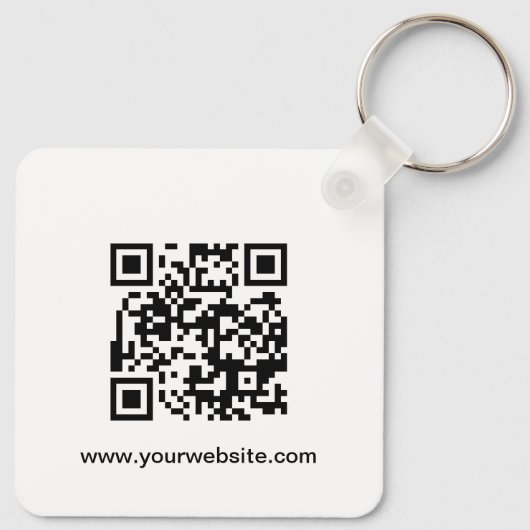 Aangepaste zakelijke Logo QR Code Marketing Sleutelhanger (Achterkant)