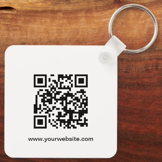 Aangepaste zakelijke Logo QR Code Marketing Sleutelhanger (Achterkant)